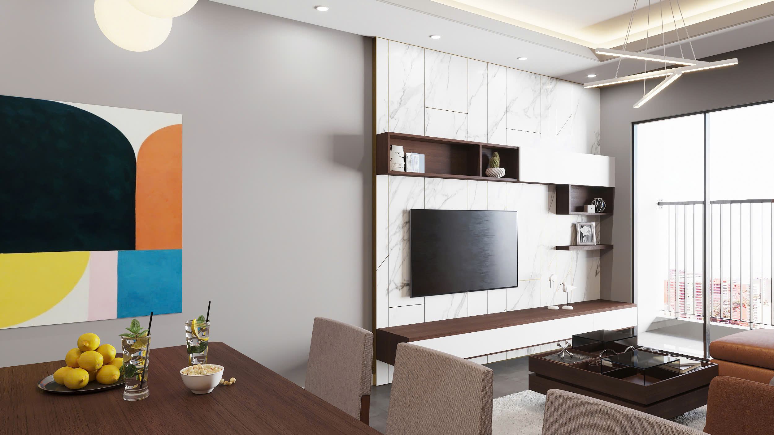 Phòng khách chung cư Yên Bình Complex Phổ Yên Thái Nguyên